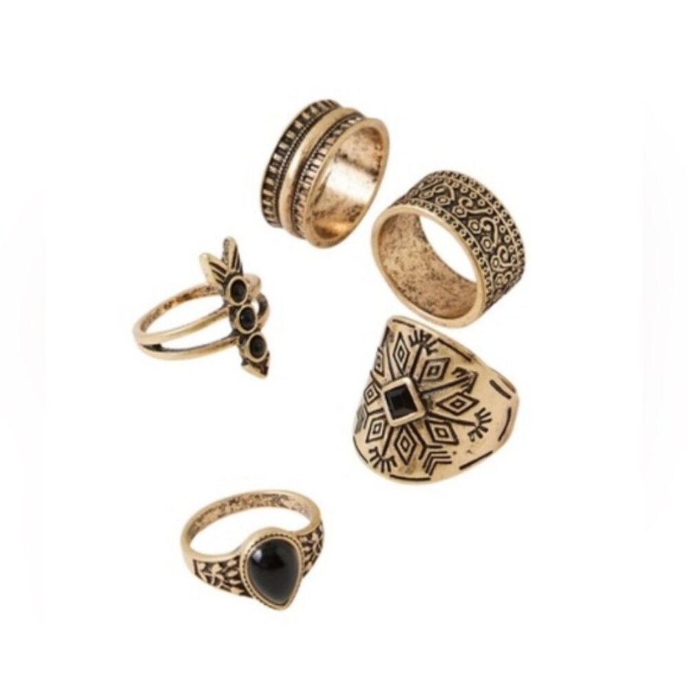 Free People Count Your Lucky Stars Ring Set